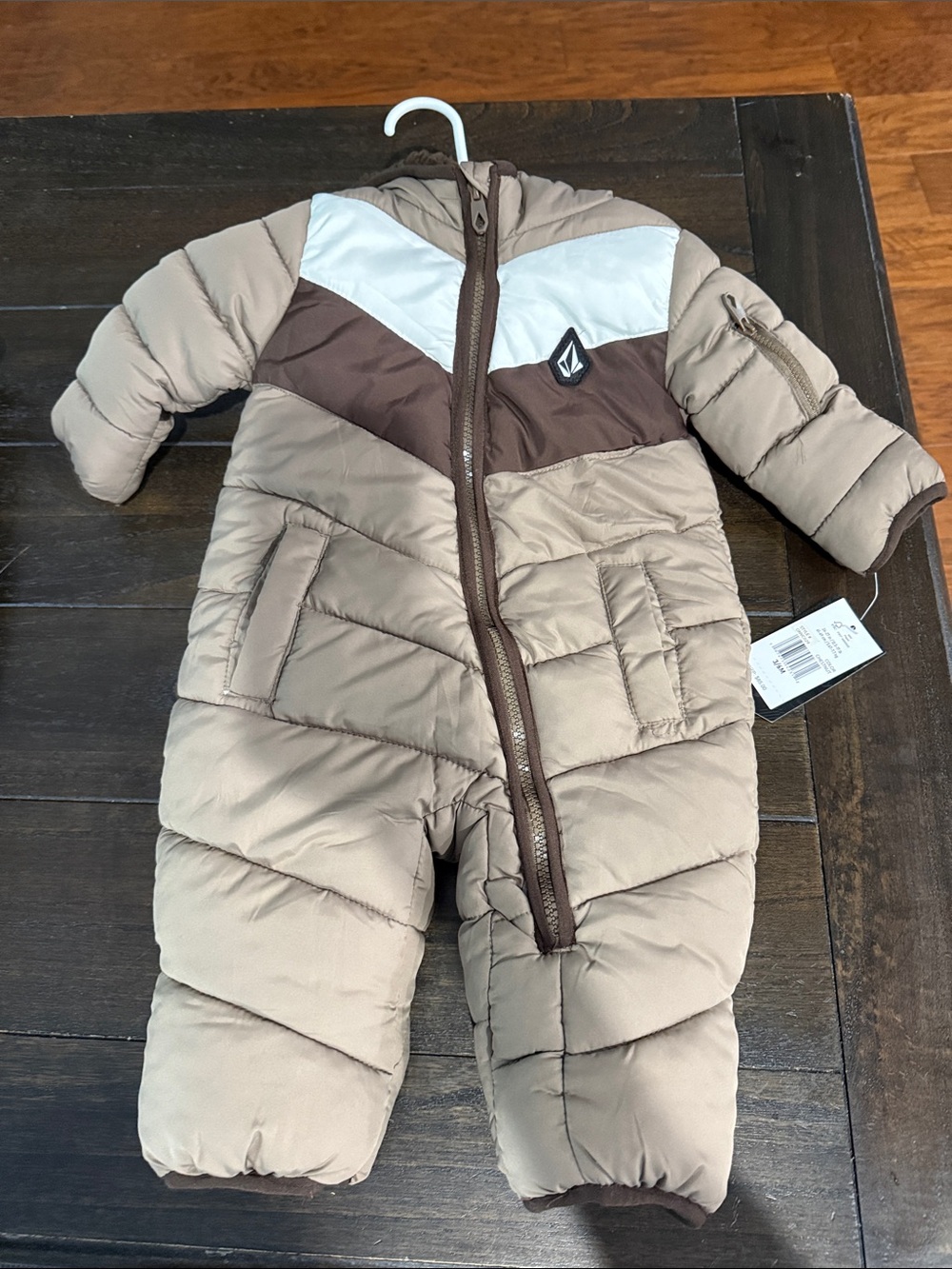 Volcom Brown Tan Infant Snowsuit - 3/6M